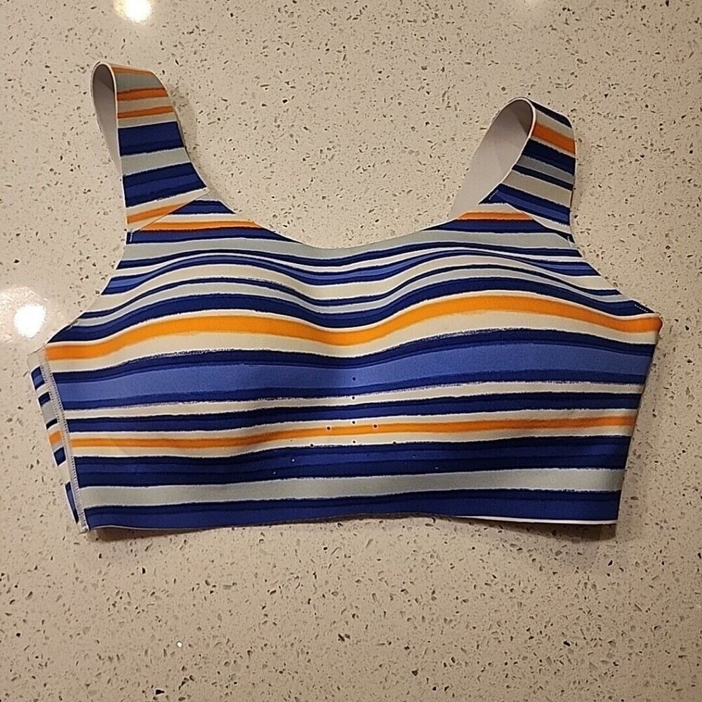 Brooks Sports Bra 30C 30D Wireless Lined Padded Stripes